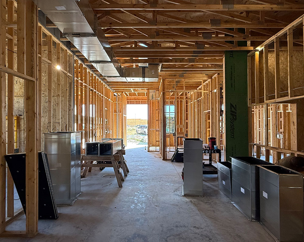 House under construction, wood framing House under construction, wood framing